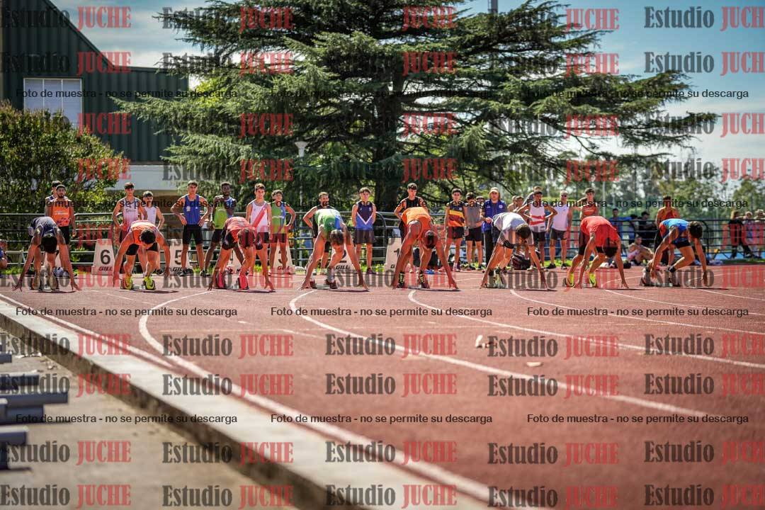 Fotos de los 100 m llanos de varones