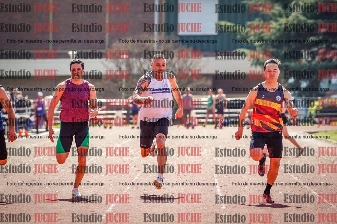 Fotos de los 100 m llanos de varones