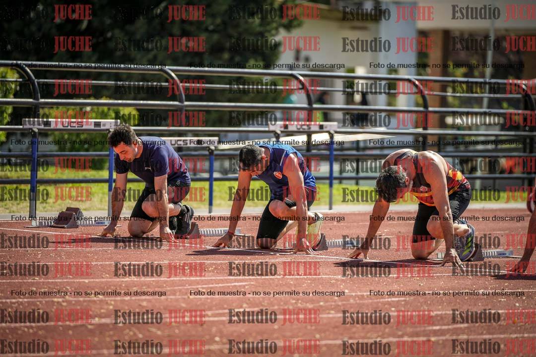 Fotos de los 100 m llanos de varones
