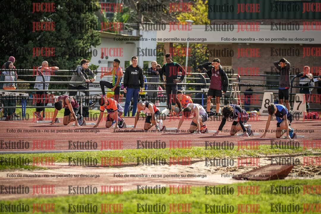 Fotos de los 100 m llanos de varones