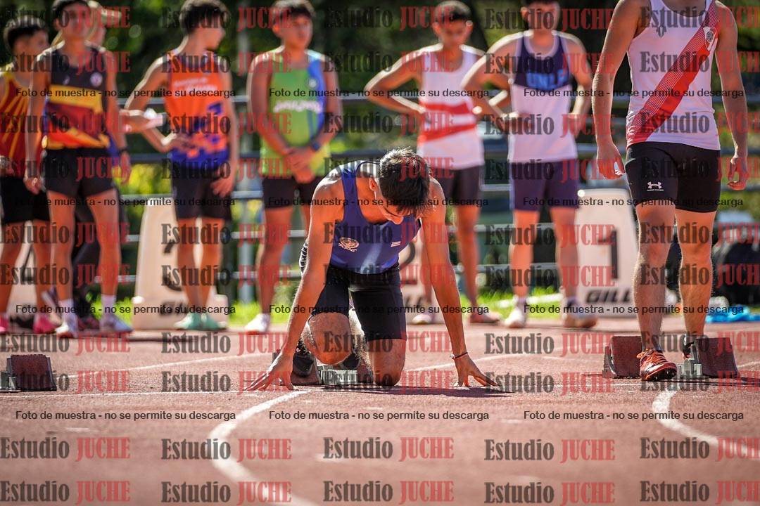 Fotos de los 100 m llanos de varones
