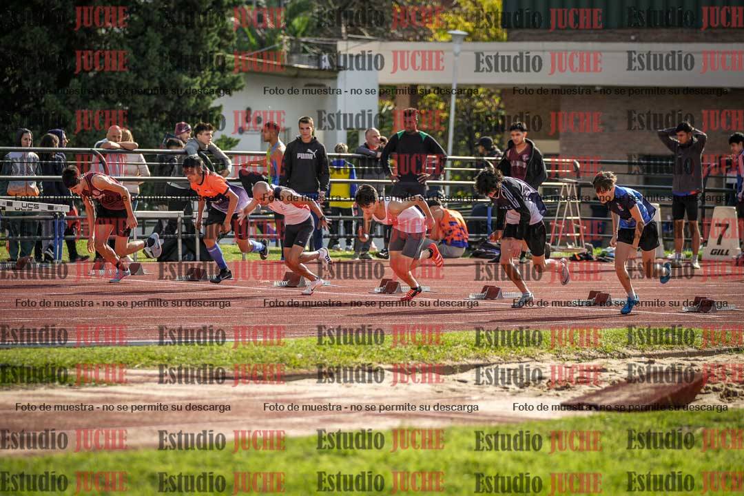 Fotos de los 100 m llanos de varones