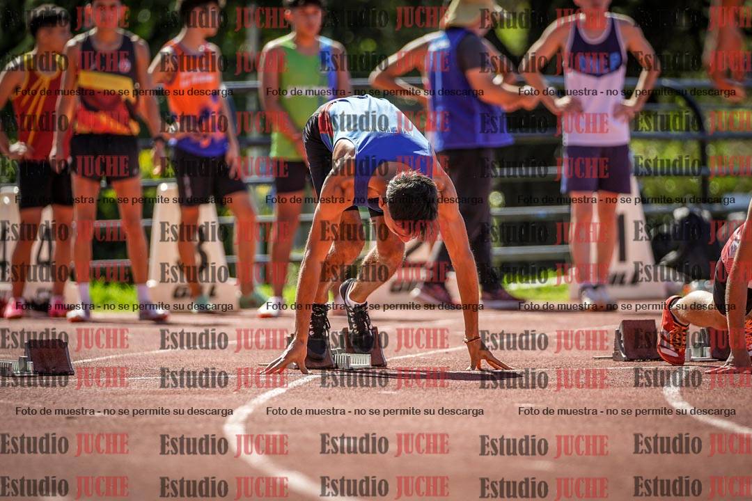 Fotos de los 100 m llanos de varones