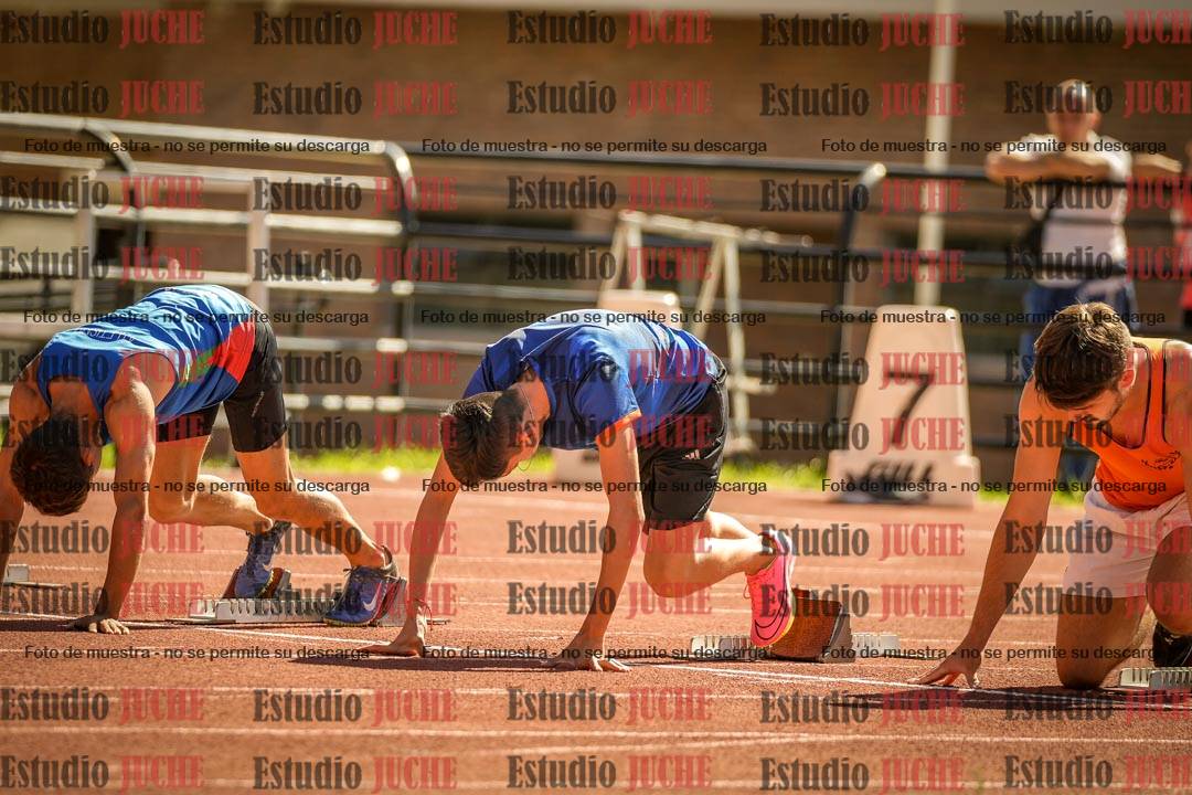 Fotos de los 100 m llanos de varones