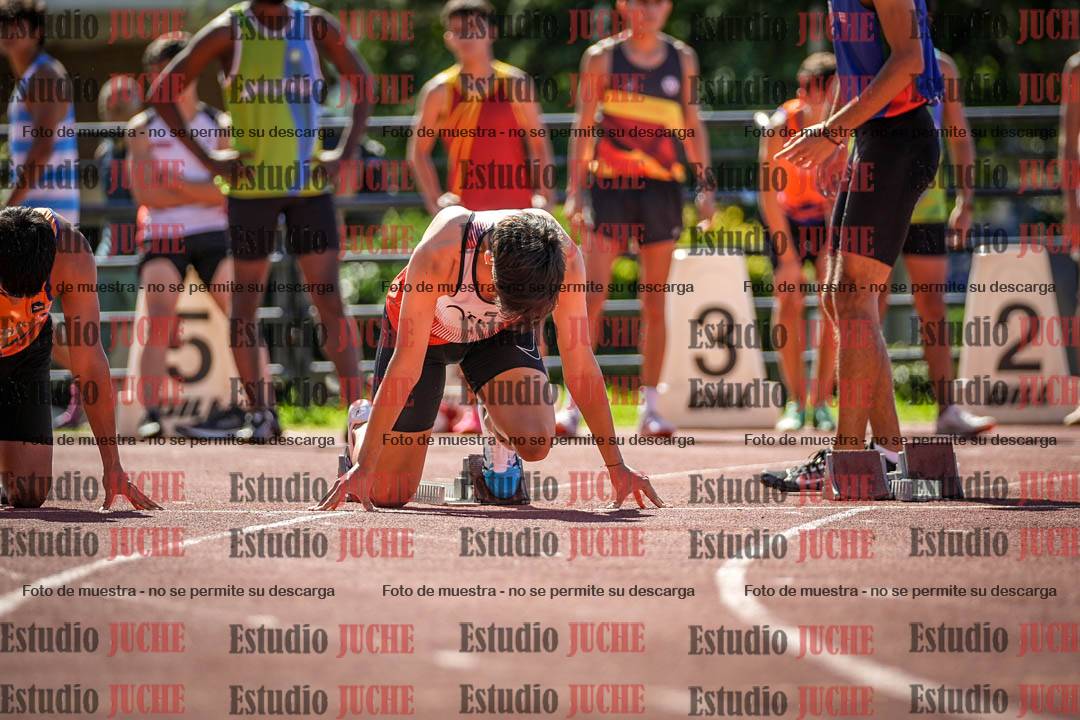 Fotos de los 100 m llanos de varones