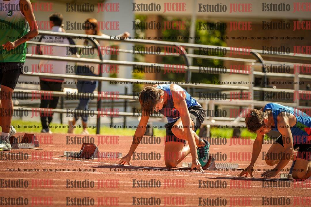 Fotos de los 100 m llanos de varones