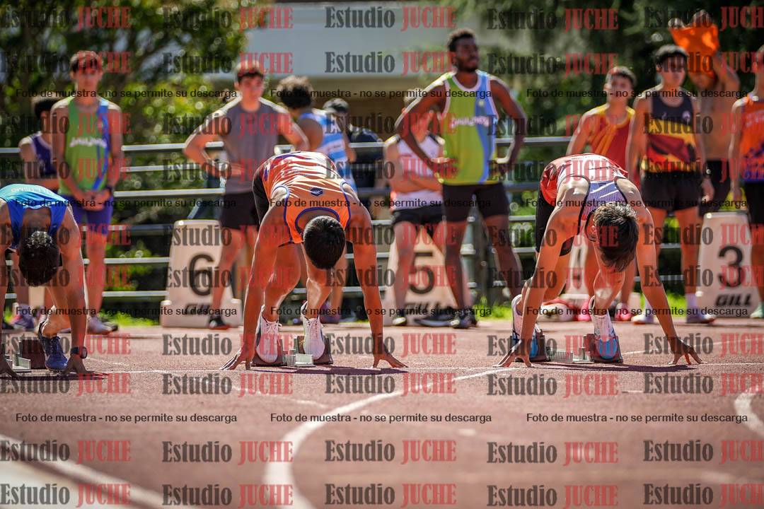 Fotos de los 100 m llanos de varones