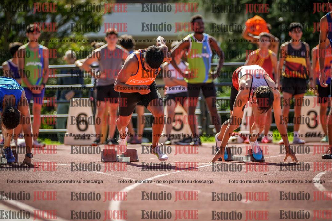 Fotos de los 100 m llanos de varones