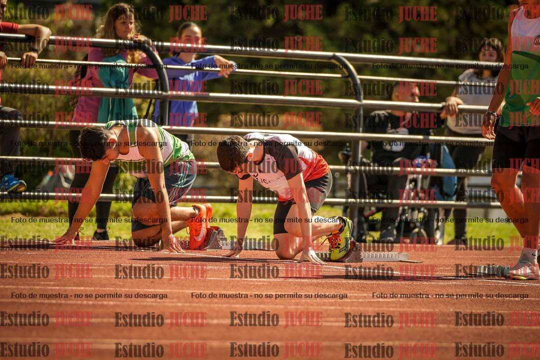 Fotos de los 100 m llanos de varones