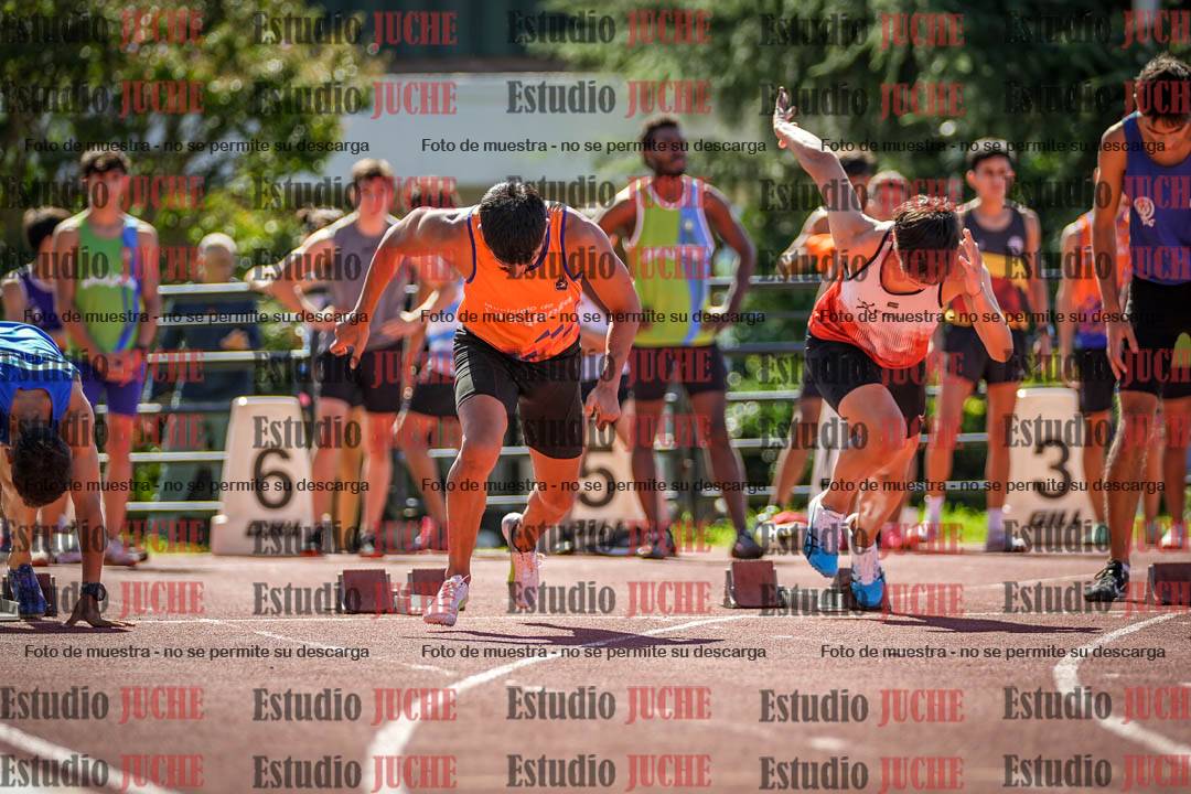 Fotos de los 100 m llanos de varones