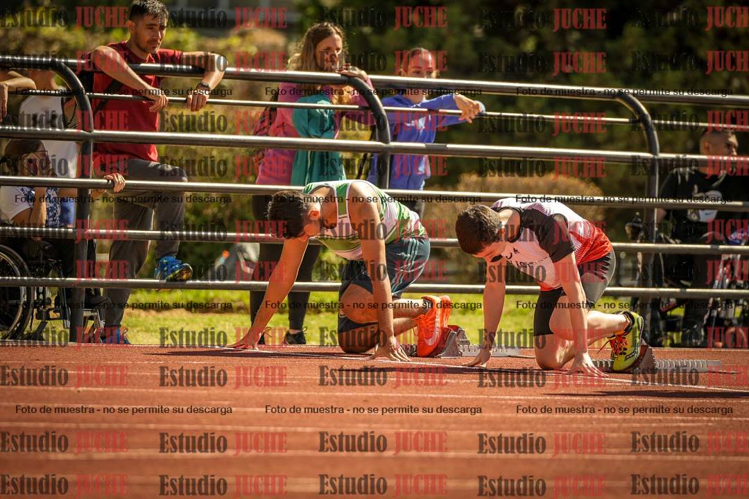 Fotos de los 100 m llanos de varones