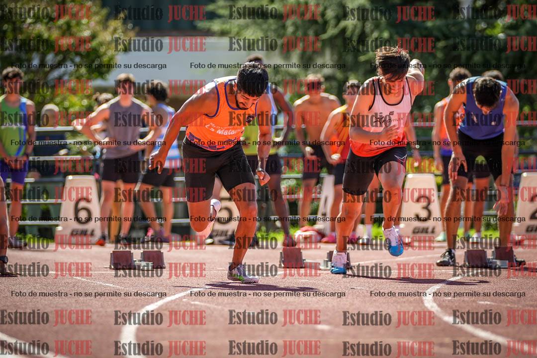 Fotos de los 100 m llanos de varones