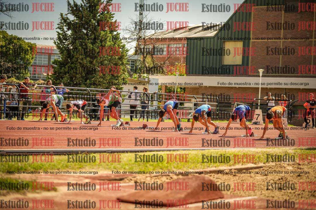 Fotos de los 100 m llanos de varones