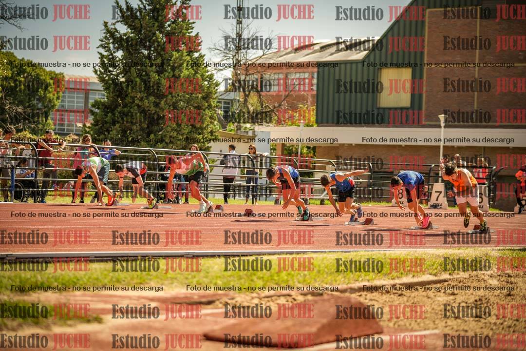 Fotos de los 100 m llanos de varones