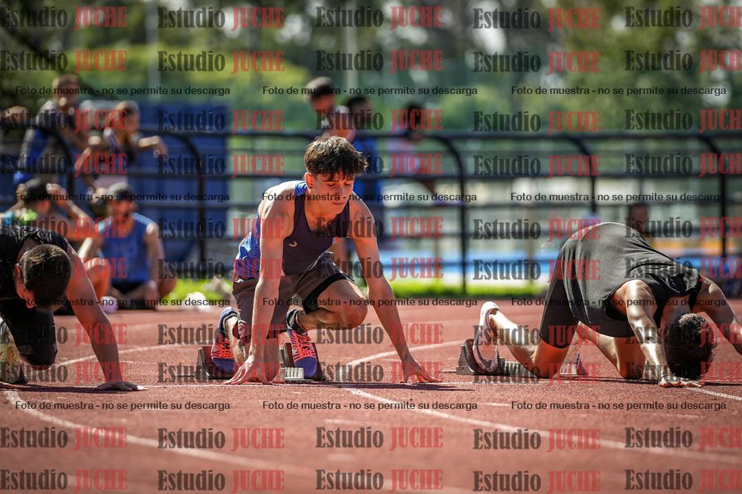 Fotos de los 100 m llanos de varones