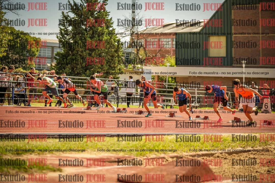 Fotos de los 100 m llanos de varones