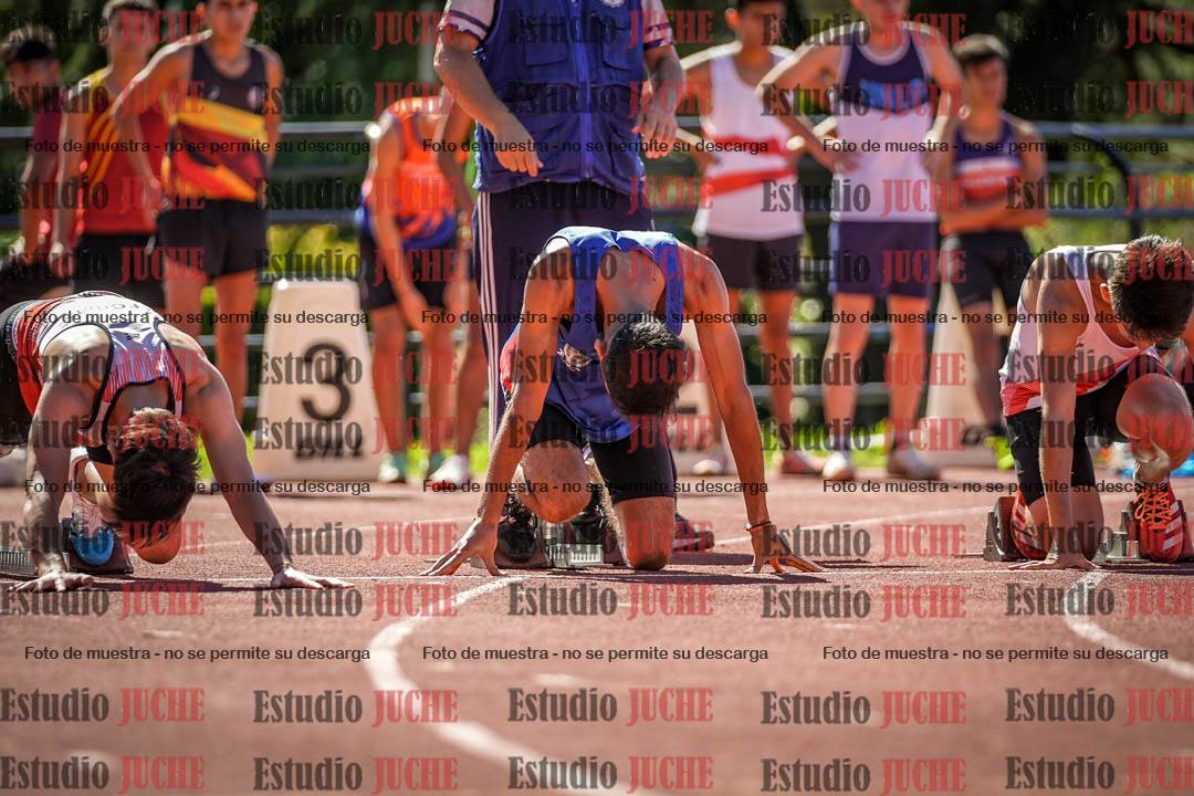 Fotos de los 100 m llanos de varones
