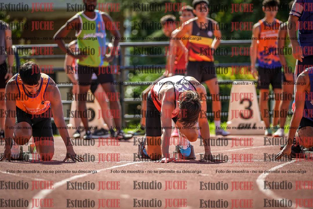 Fotos de los 100 m llanos de varones