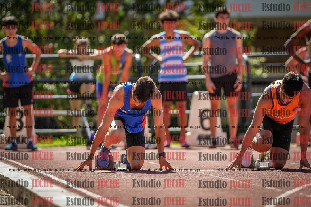 Fotos de los 100 m llanos de varones