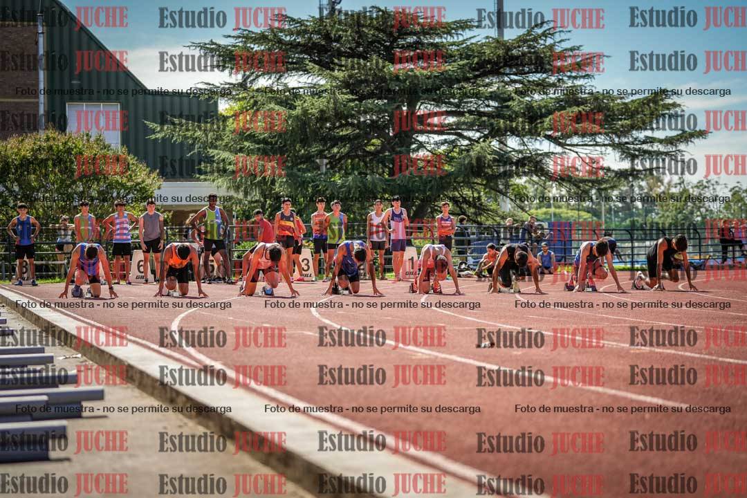Fotos de los 100 m llanos de varones