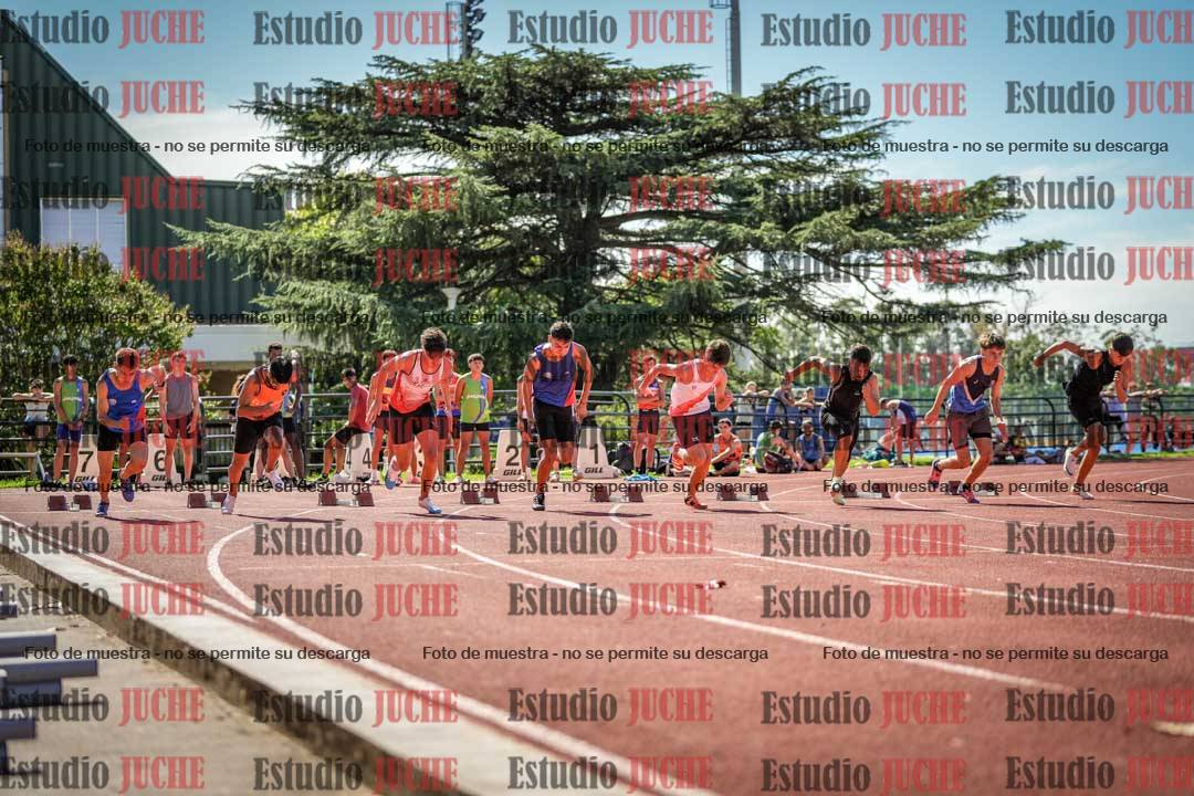 Fotos de los 100 m llanos de varones