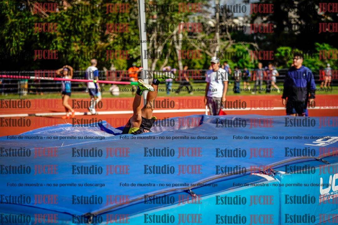 Fotos del salto en alto de mujeres y varones