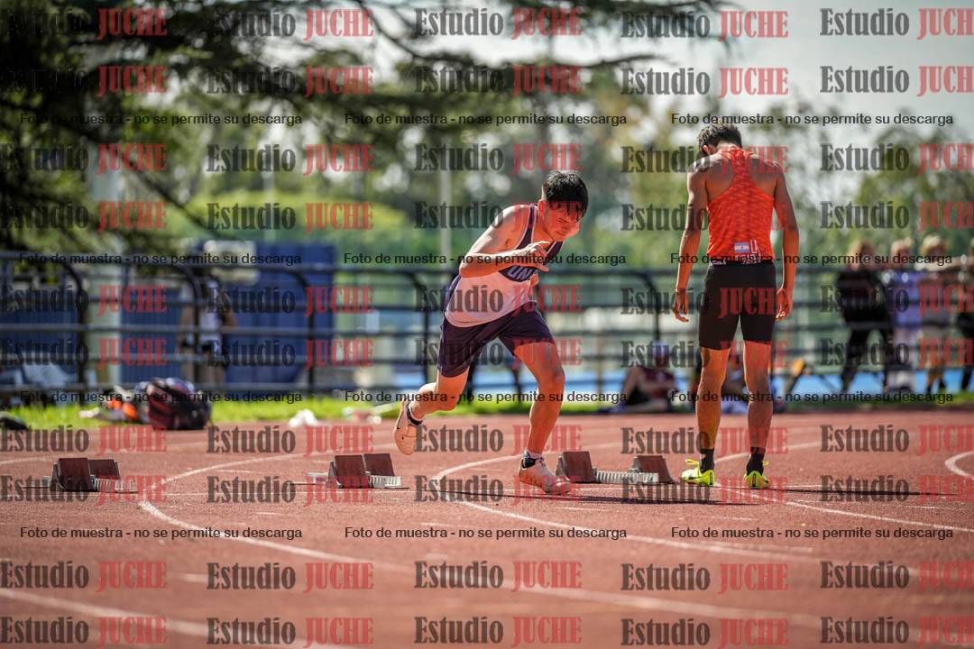 Fotos de los 100 m llanos de varones