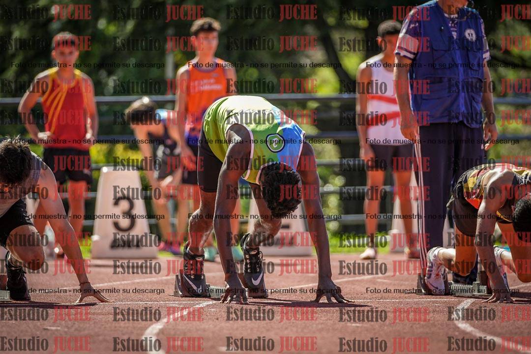 Fotos de los 100 m llanos de varones