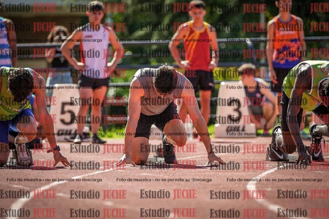 Fotos de los 100 m llanos de varones