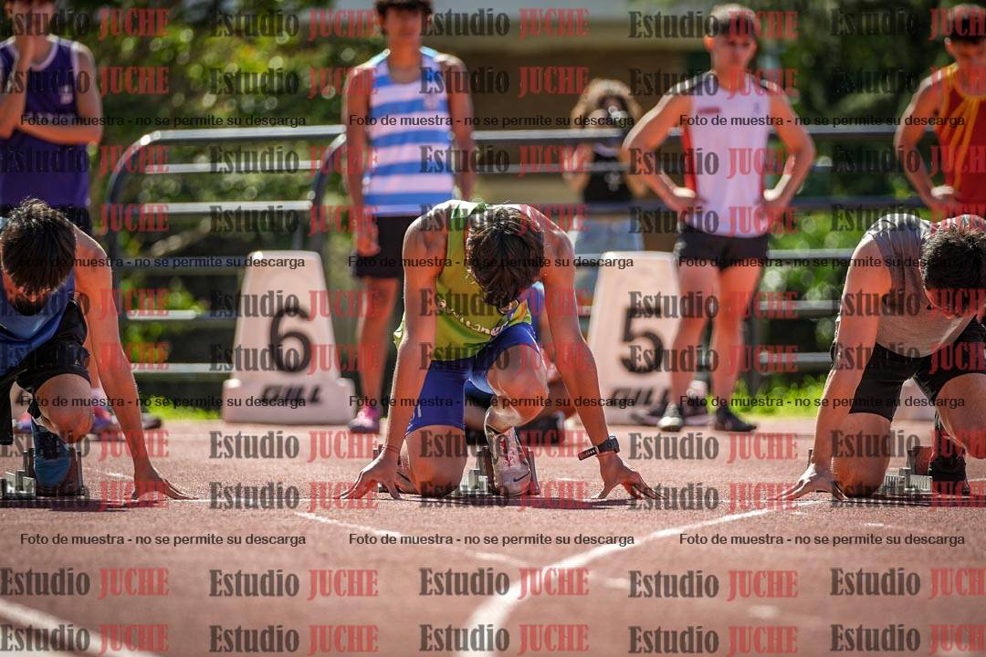 Fotos de los 100 m llanos de varones