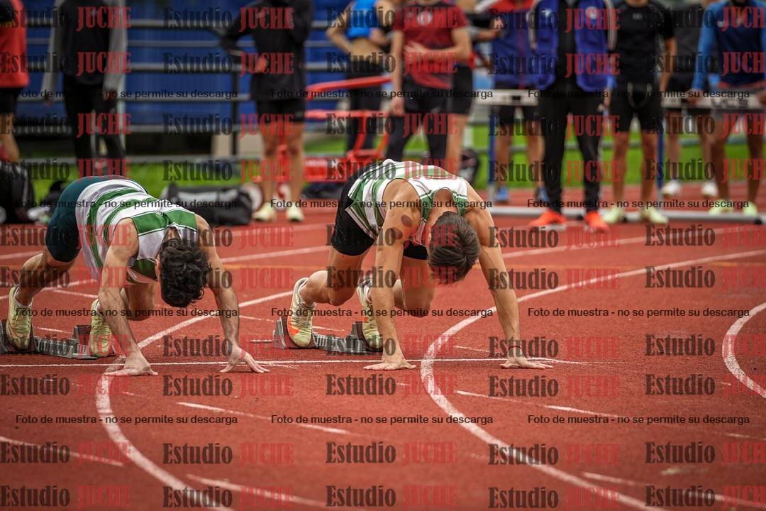 Fotos de los 100 m llanos de varones