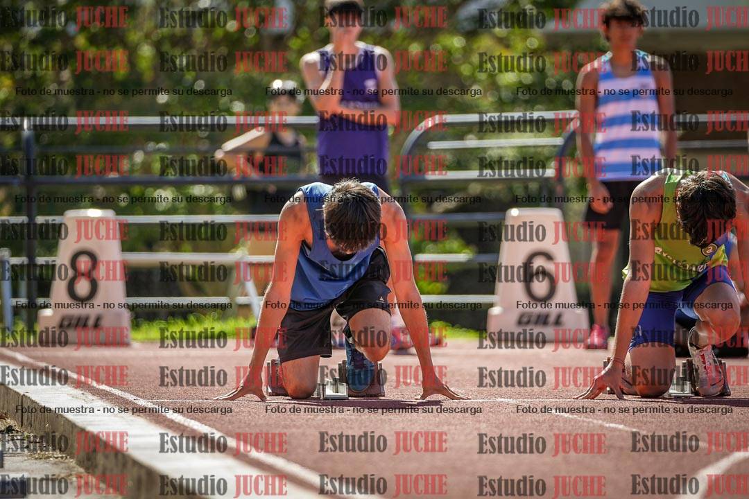Fotos de los 100 m llanos de varones