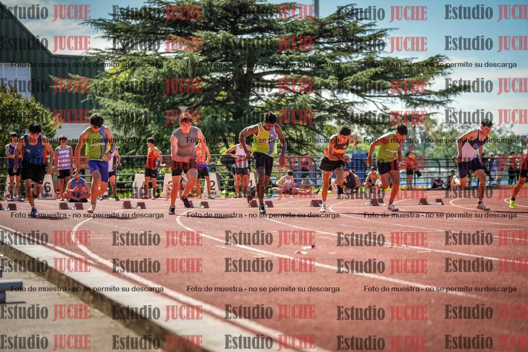 Fotos de los 100 m llanos de varones