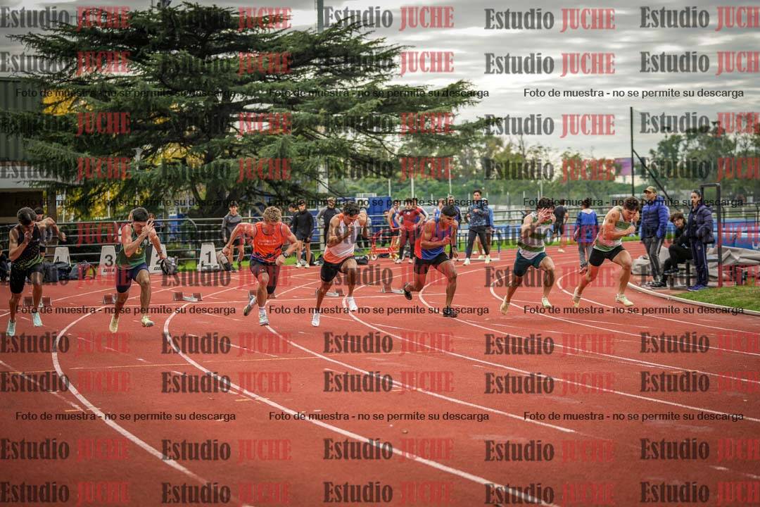 Fotos de los 100 m llanos de varones
