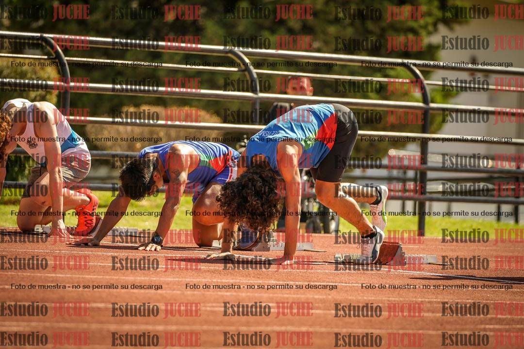 Fotos de los 100 m llanos de varones