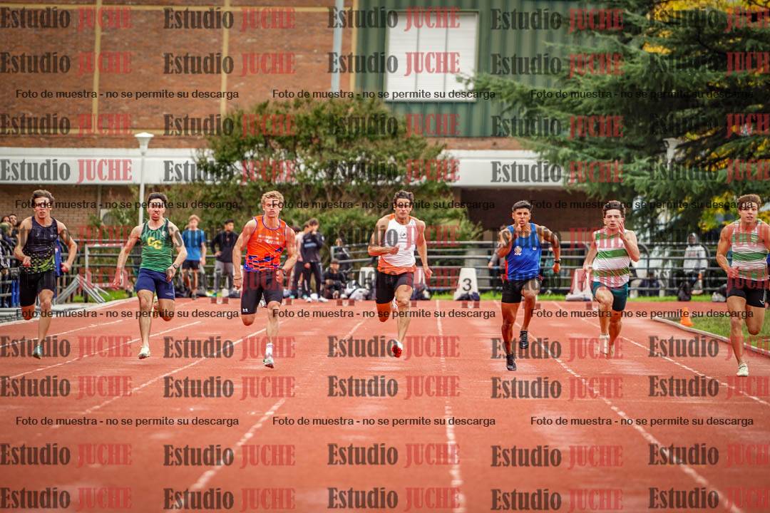 Fotos de los 100 m llanos de varones