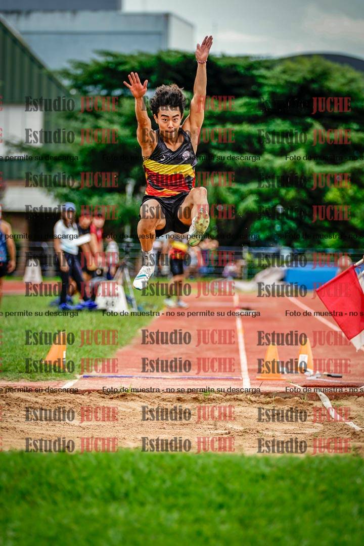 Fotos del salto en largo de varones