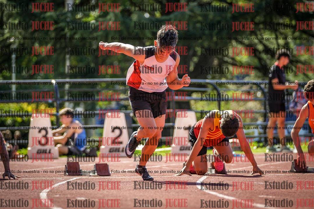 Fotos de los 100 m llanos de varones
