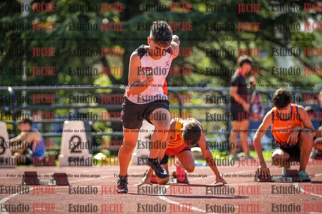 Fotos de los 100 m llanos de varones