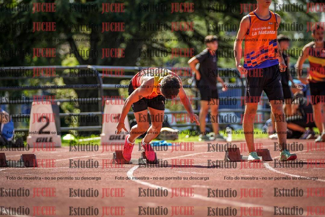 Fotos de los 100 m llanos de varones