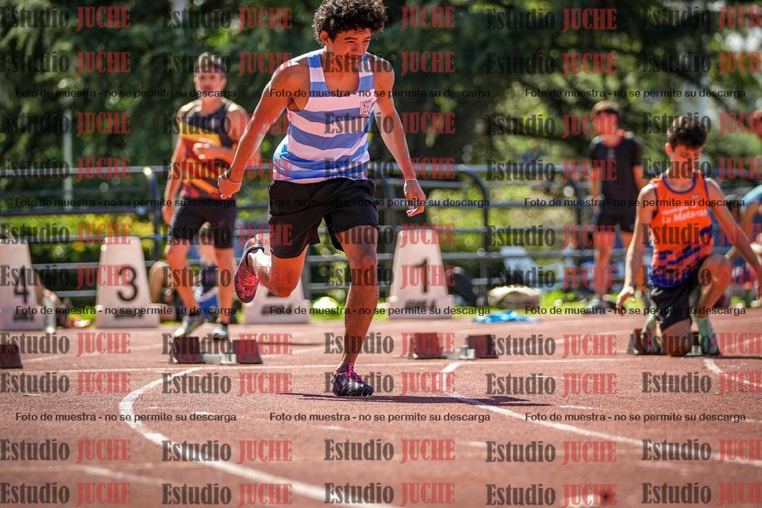 Fotos de los 100 m llanos de varones