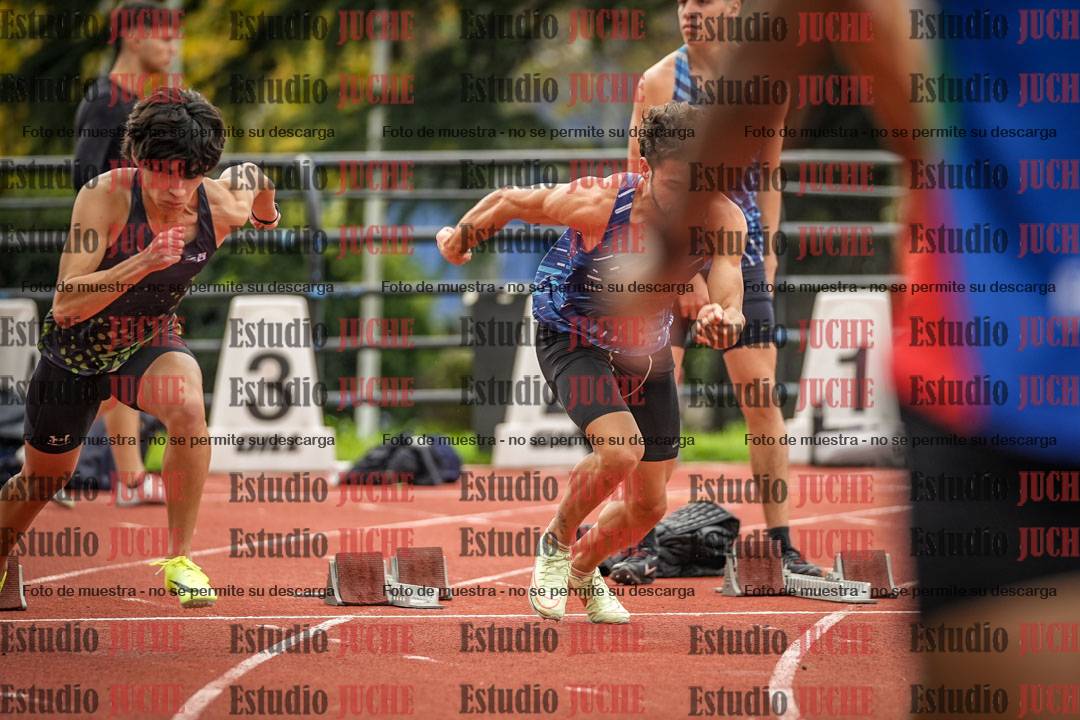 Fotos de los 100 m llanos de varones