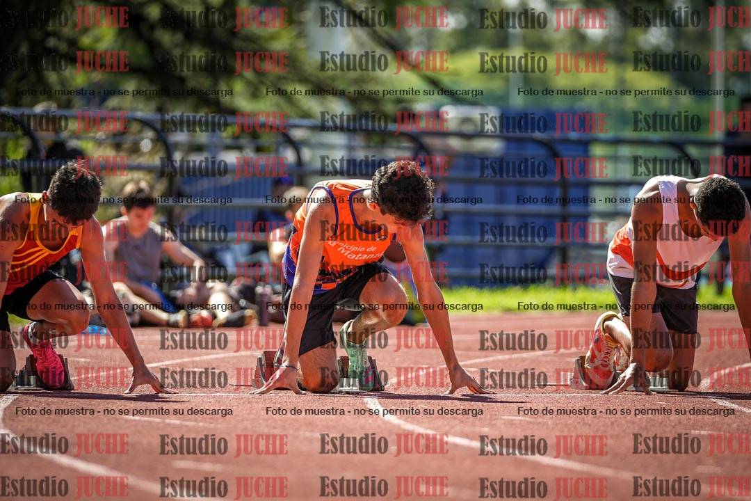 Fotos de los 100 m llanos de varones