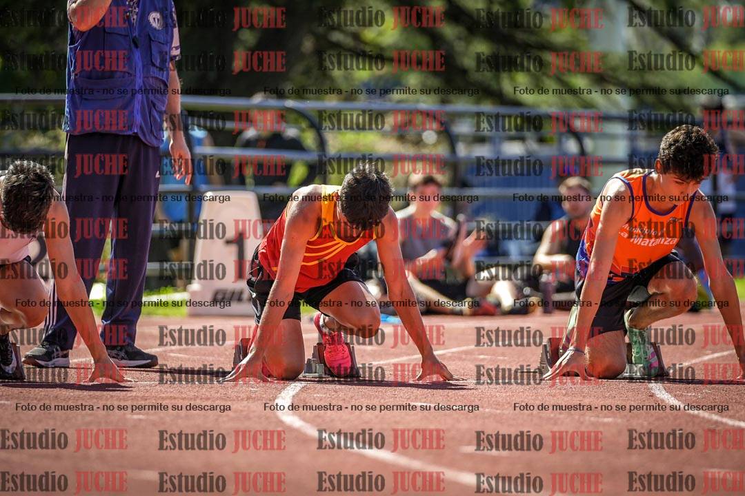 Fotos de los 100 m llanos de varones