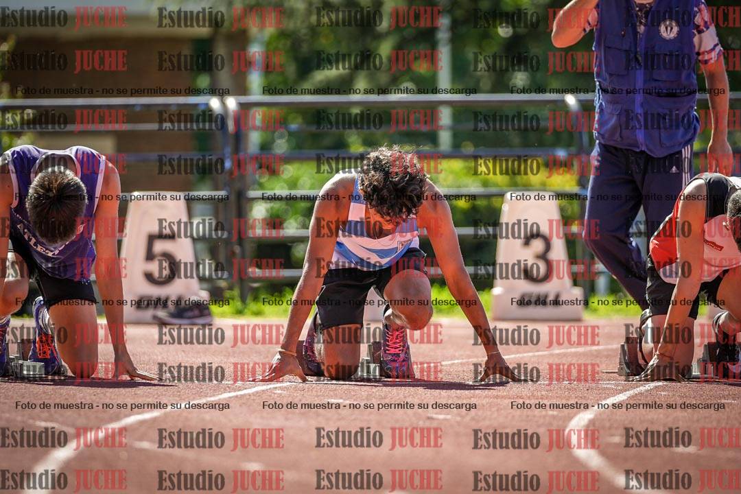 Fotos de los 100 m llanos de varones