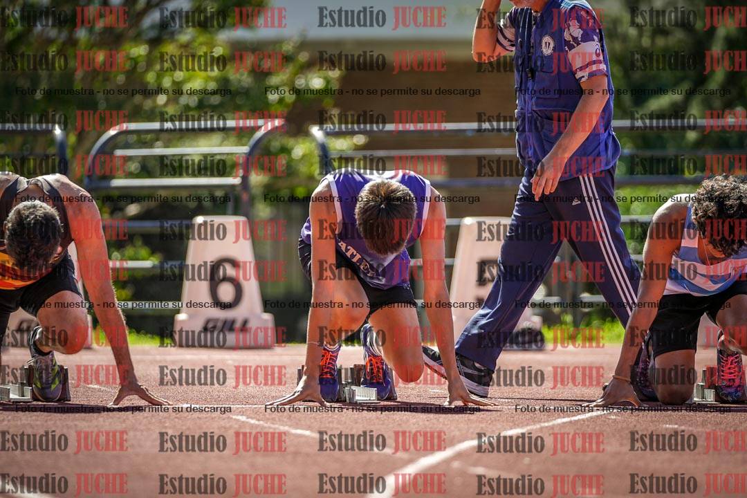 Fotos de los 100 m llanos de varones