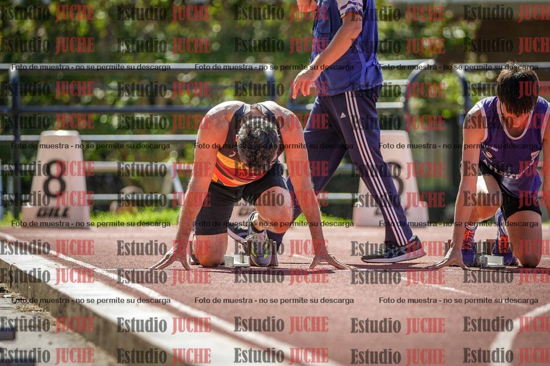 Fotos de los 100 m llanos de varones