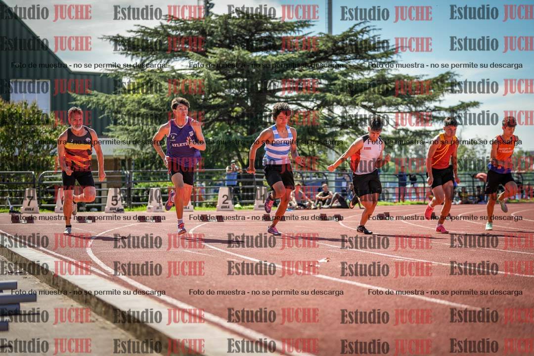 Fotos de los 100 m llanos de varones