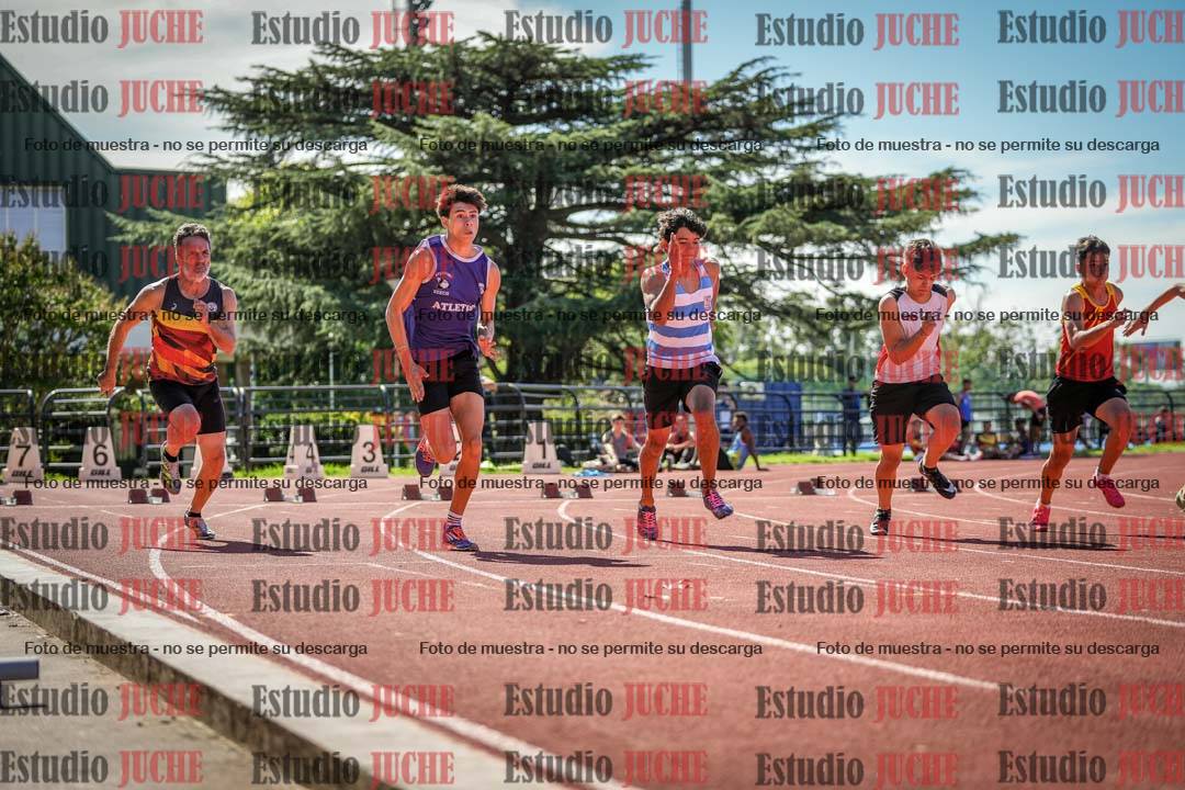 Fotos de los 100 m llanos de varones