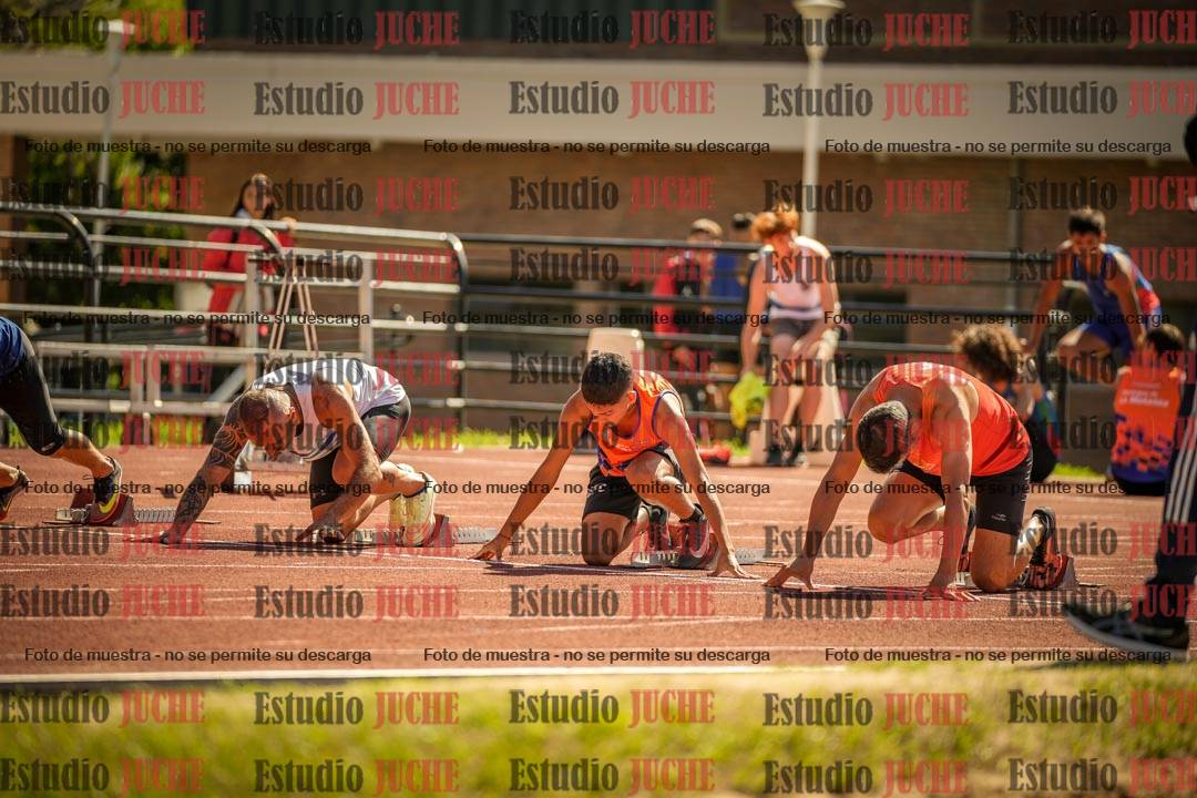Fotos de los 100 m llanos de varones